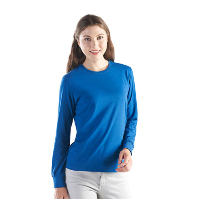 S05616 - Breeze - Ladies RING SPUN Combed Cotton Long Sleeve Crewneck T-Shirt